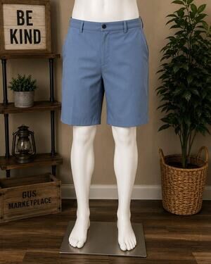 Ben Hogan Shorts Mens Size 40 Blue Geometric Performance Golf Stretch 21 Inch